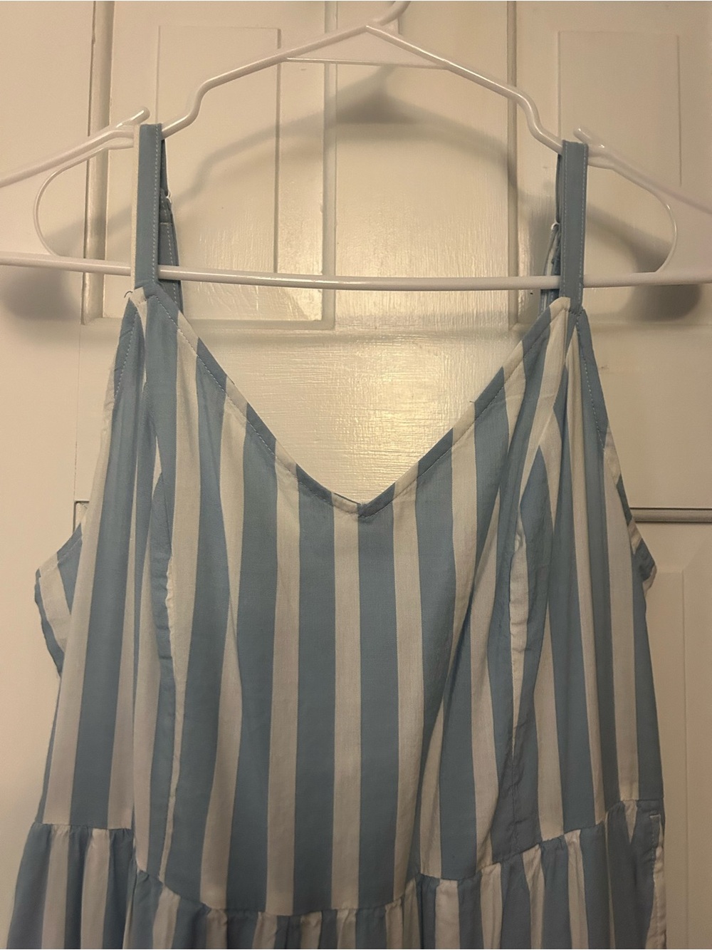 Old Navy NWOT Light Blue & White Vertical Stripe Maxi Dress